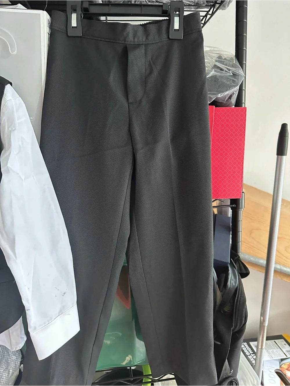 Van Heusen Black Dress Vest with White Shirt and pant to match.